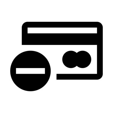 Kredi kartı simgesini, basit vektör çizim kaldır