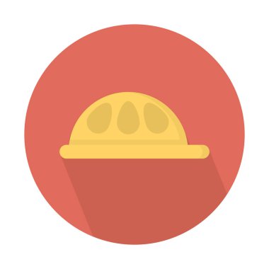 Emniyet endüstriyel kask simgesi, basit vektör çizim