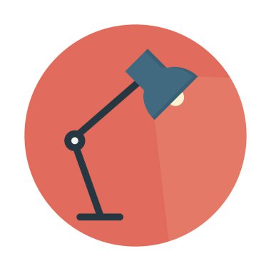 Çalışma Resepsiyon lambası simgesi, basit vektör çizim