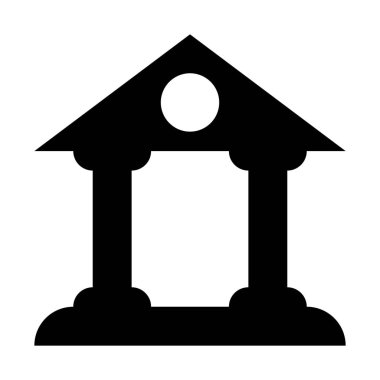 Kulübe şekil yapısı simgesi, basit vektör çizim