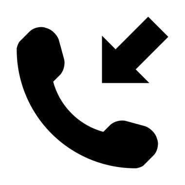 Gelen arama günlüğü simgesi, basit vektör çizim