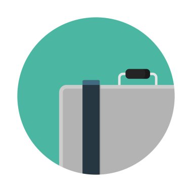 Tutamaç simgesi, basit vektör çizim ile seyahat bavul