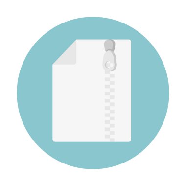 ZIP dosya formatı simgesi, basit vektör çizim