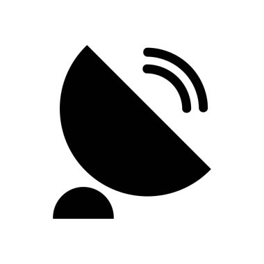 Radar teknoloji uydu çanağı simgesi, basit vektör çizim