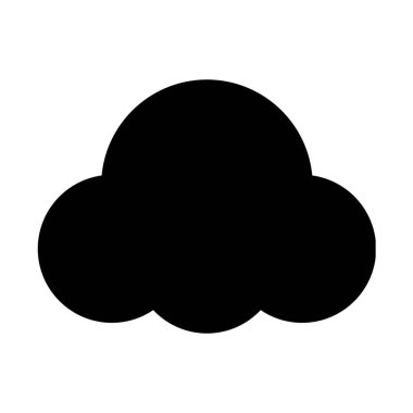 Online alan, bulut depolama simgesini, basit vektör çizim