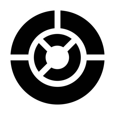 hiyerarşik pasta grafik simgesini, basit vektör çizim