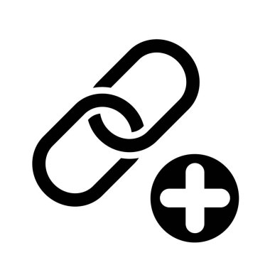 İç bağlantı veya köprü simgesi, basit vektör çizim