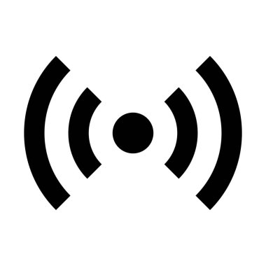 İstasyonu iletim spektrum simgesi, basit vektör çizim