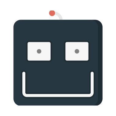 Robot emoji simgesi, basit vektör çizim