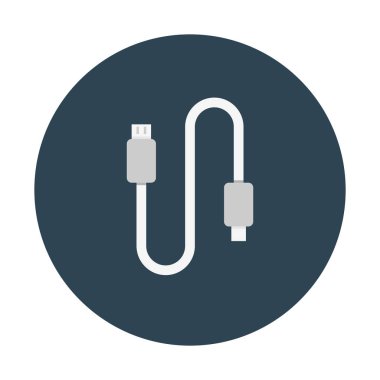 USB bağlantı kablosu simgesini, basit vektör çizim