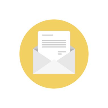 e-posta eki simgesi, basit vektör çizim