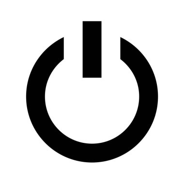 Bilgisayar kapanma düðme, basit vektör çizim