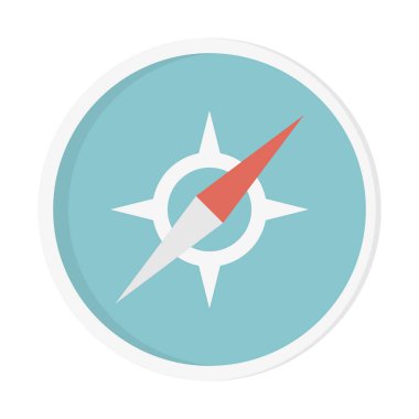 Safari web tarayıcı simgesi, basit vektör çizim