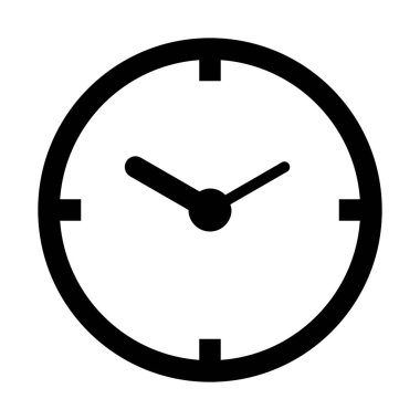Saat simgesi, basit vektör illüstrasyonu