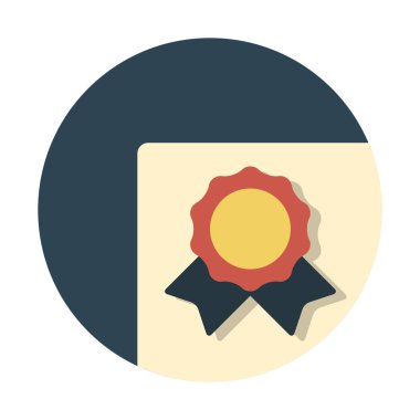 Mezuniyet derecesi sertifika simge, basit vektör çizim