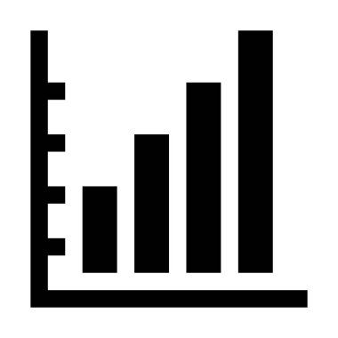 çubuk grafik simgesini, basit vektör çizim kar