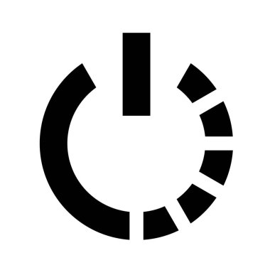 Açık ve kapalı sembol simge, basit vektör çizim