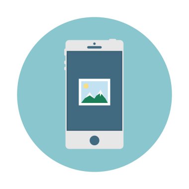 telefon resim simgesi, basit vektör çizim