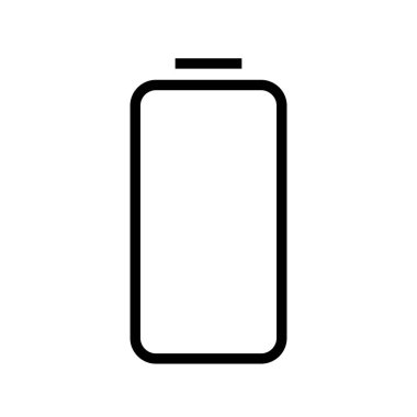 Taburcu pil bildirim simgesi, basit vektör çizim