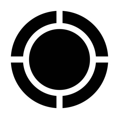 Dörtgen Bölümlü daire diyagram basit vektör çizim