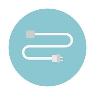 Güç kablosunu simgesi, basit vektör çizim bağlanma