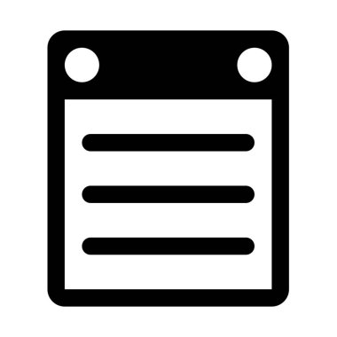 Not yapıştırılan simgesini, basit vektör çizim