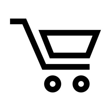 Basit vektör çizim simgesini pazarının satın e-arabası