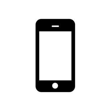 Akıllı telefon simgesi, basit vektör illüstrasyonu