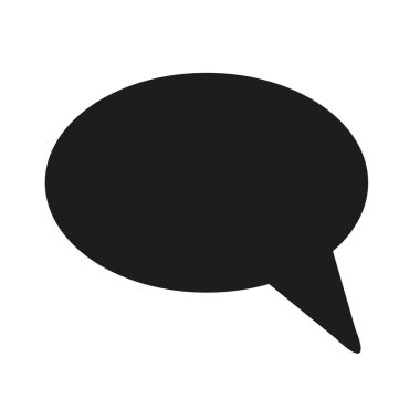 Sohbet konuşma balonu, basit vektör çizim