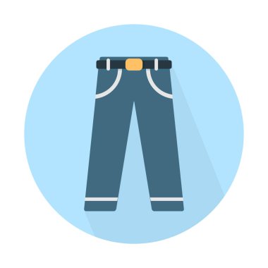 Pantolon kemer simgesi, basit vektör çizim ile