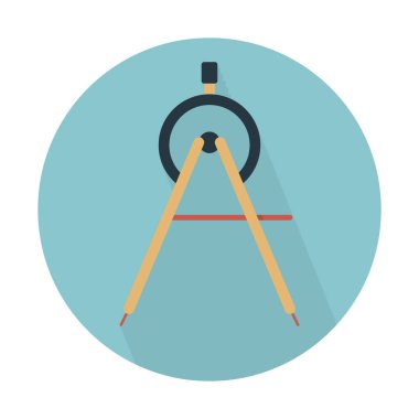 Çizim aracı pusula simgesini, soyut vektör çizim