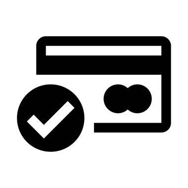 Onaylı kredi kartı basit vektör çizim