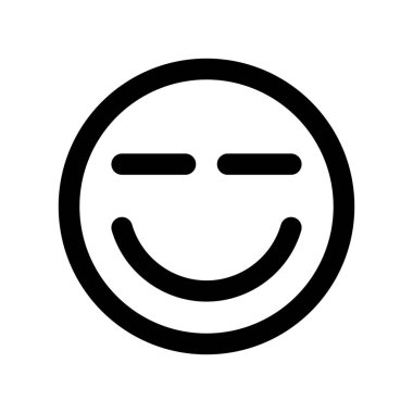 Şaşı tepki ifade simgesi, basit vektör çizim