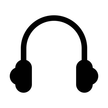 Stereo Kulaklık hoparlör simgesi, basit vektör çizim