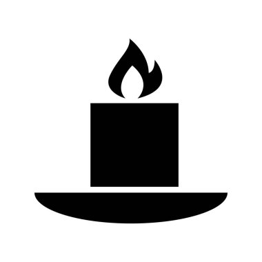 Bir tepsi simgesini, basit vektör çizim mum