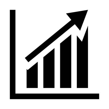 çubuk grafik simgesini, basit vektör çizim yükseliş