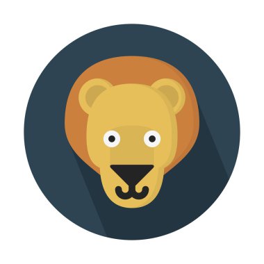 Aslan simgesi, basit vektör çizim