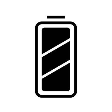 Tam basit vektör çizim pil şarj