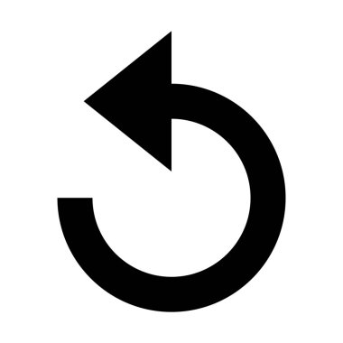 Geriye doğru eylem ok, basit vektör çizim