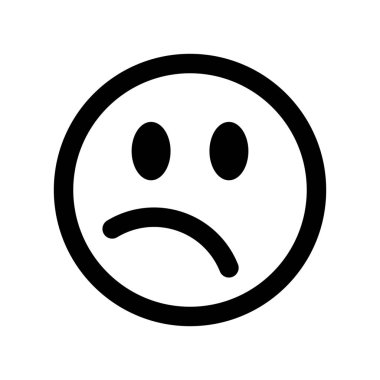Emin şaşkın yüz simgesi, basit vektör çizim