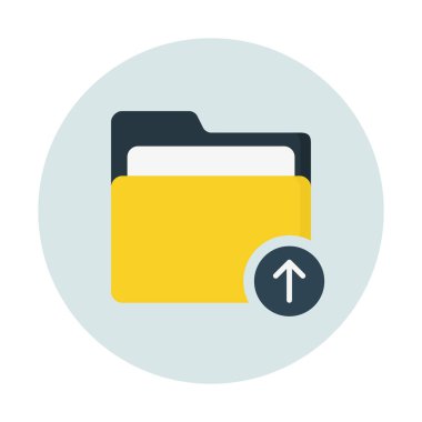 İhracat ya da klasör, basit vektör çizim upload