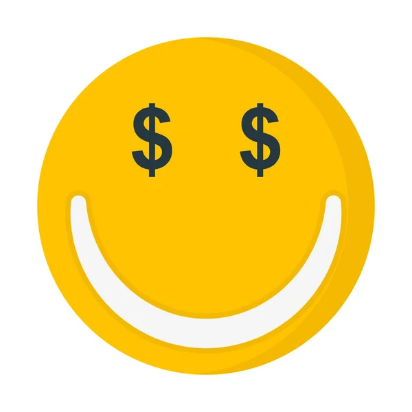 Argent Bouche Emoji Icône Illustration Vectorielle Simple — Image vectorielle