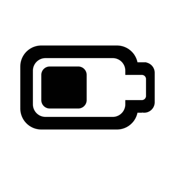 Icono Indicador Media Batería Ilustración Simple Vector — Vector de stock