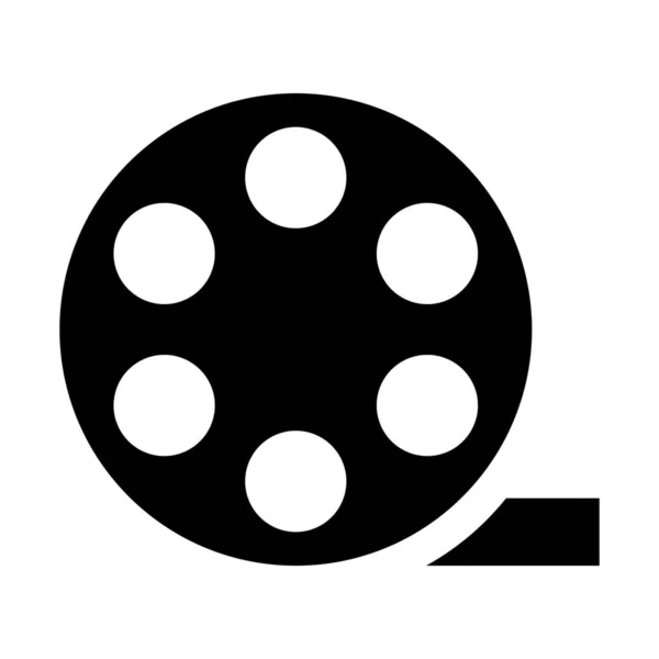 Movie Flimstrip Roll Icon Abstract Vector Illustration — Stock Vector