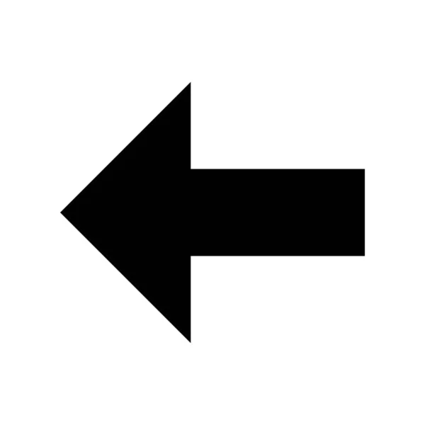 Flecha Llena Dirección Izquierda Ilustración Simple Vector — Vector de stock