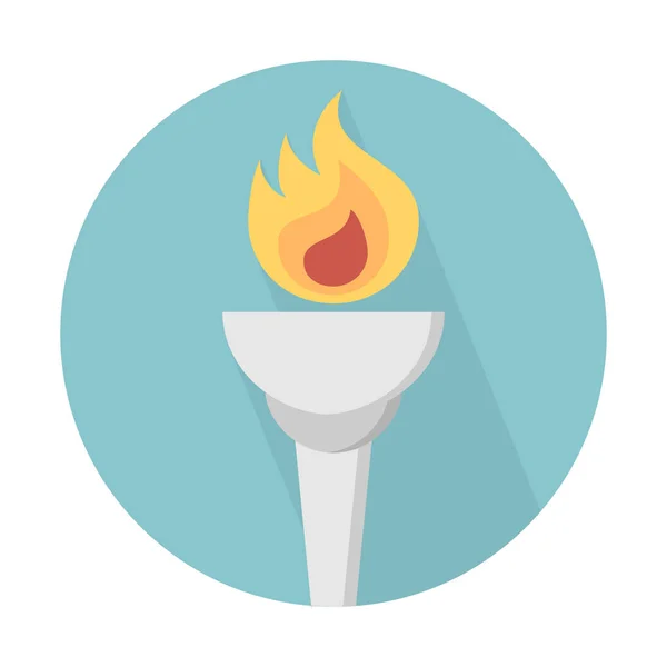 Olympic Flame Torch Simple Vector Illustration — Stock Vector