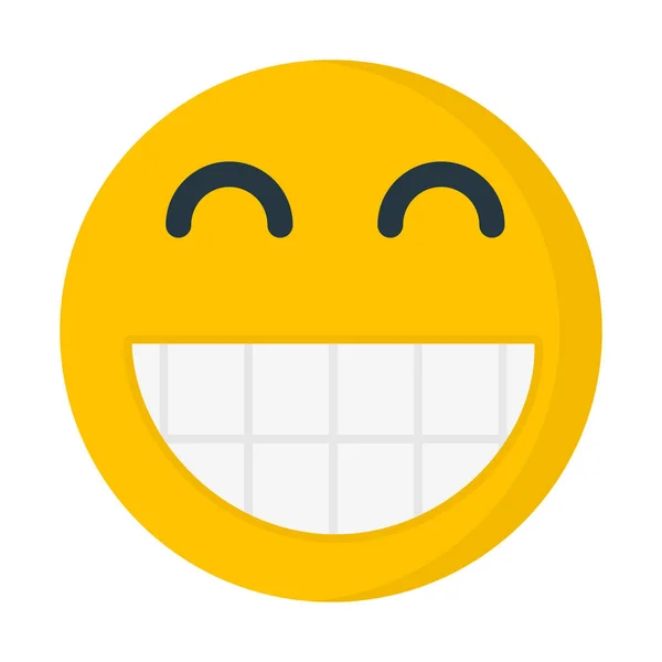Ícone Emoji Sorridente Ilustração Vetorial Simples —  Vetores de Stock