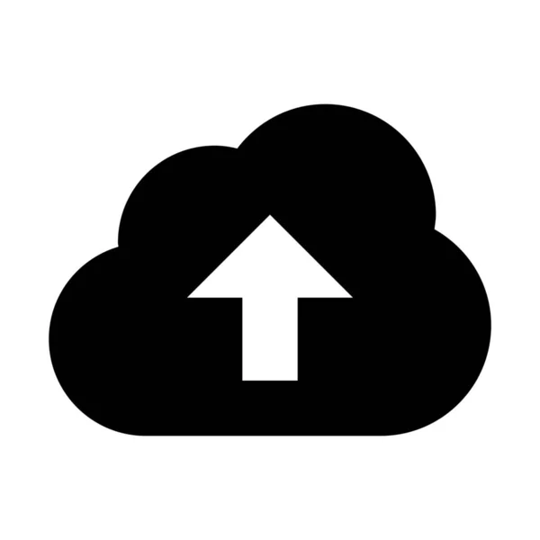 Einfache Vektorillustration Des Cloud Datenbank Uploads — Stockvektor