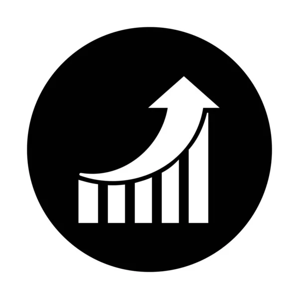 Seo Prestaties Grafiek Pictogram Eenvoudige Vectorillustratie — Stockvector