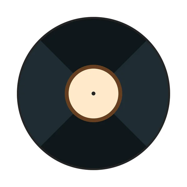 Ikone Für Schallplatten Einfache Vektorillustration — Stockvektor